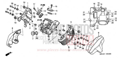 COUVERCLE DE CULASSE AVANT VTX1300S7 de 2007